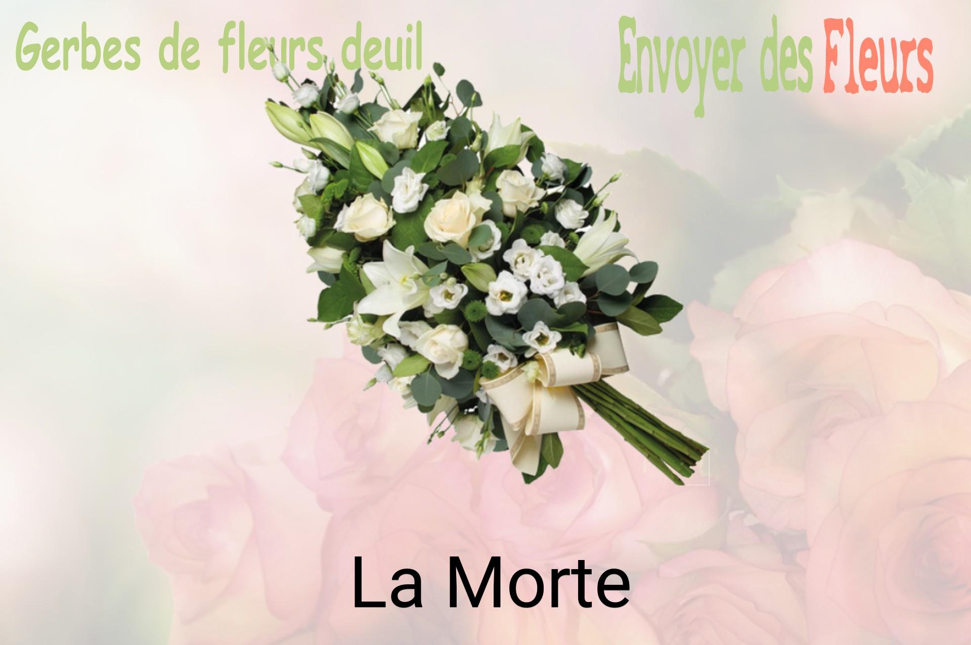 Gerbe de fleurs de deuil livrée à La Morte